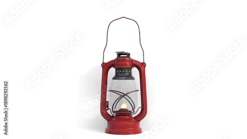 Bild auf Leinwand oil lamp on white background