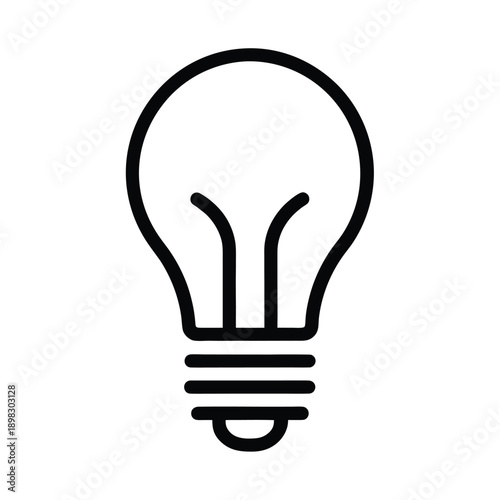 Light Bulb Icon Vector Illustration