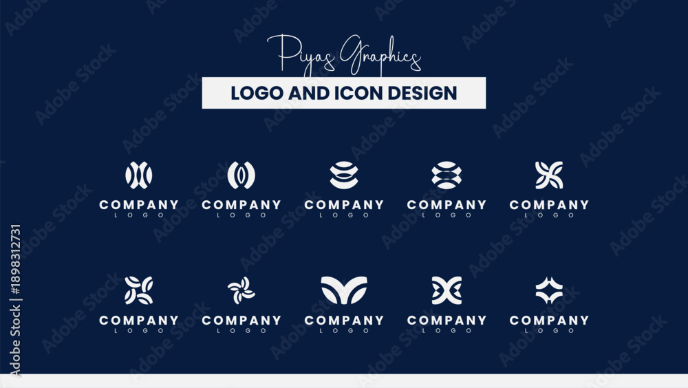 Obraz premium Organic Leaf Logo Icon Collection 