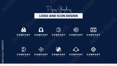 Rounded Organic Logo Icon Collection