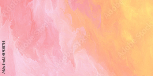 Abstract peach and pink oil paint texture background with warm orange gradient swirling impasto textures and visible brushstrokes.