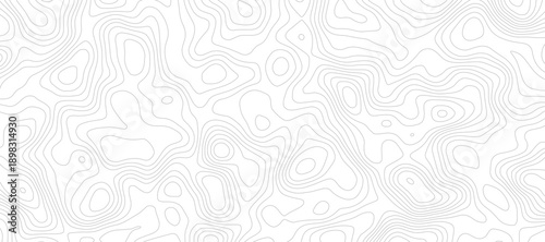 topographic map illustration with contour lines on a white background representing terrain elevation and relief in a visually striking and informative design.