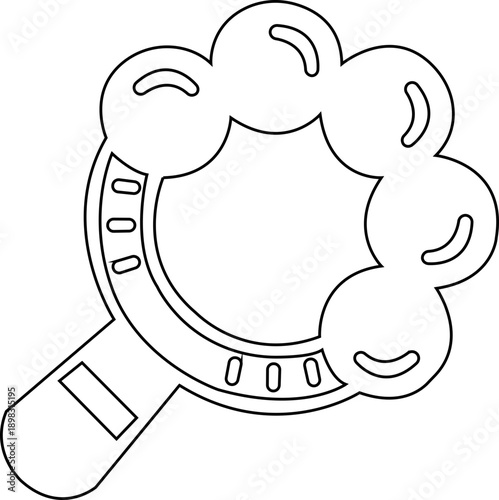 Baby rattle icon with transparent background. black and white baby rattle icons in a simple line art style for newborn and infant development concepts.high quality black style vector.