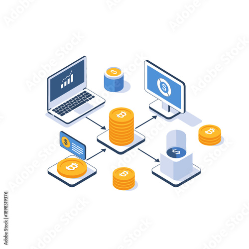 Data transfer between devices and database servers.