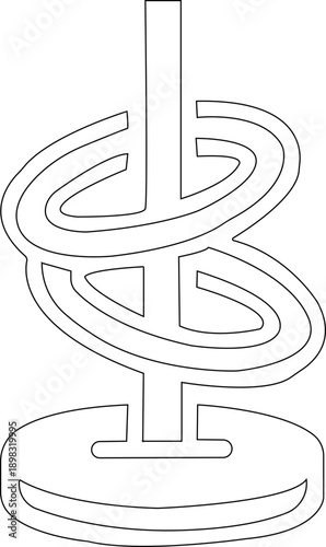 Ring toss game silhouette icon isolated on white background, Vector, illustration. Ring Toss Game Setup with Wooden Stand and Colorful Rings Offering Prizes on Black Background.