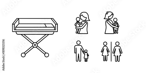 Baby Changing & Family Room Facility Icons