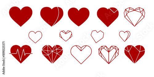 Minimalist Love & Heart Vector Icon Set