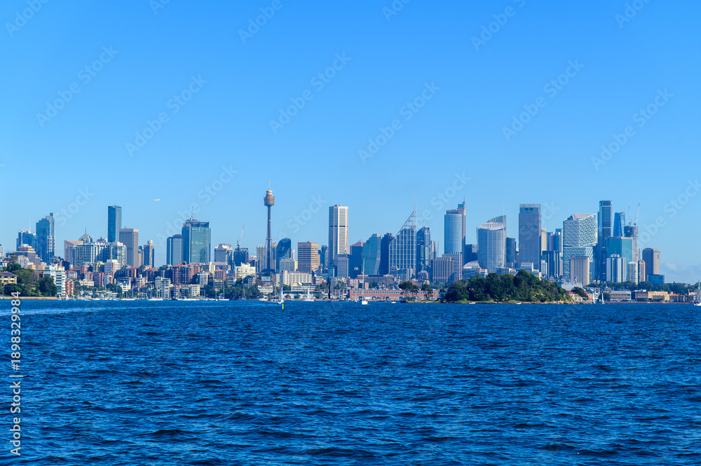 Obraz premium オーストラリアのシドニーで眺める街並みの風景A beautiful view of the cityscape in Sydney, Australia