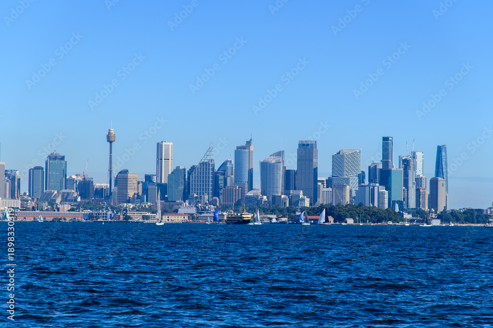 Obraz premium オーストラリアのシドニーで眺める街並みの風景A beautiful view of the cityscape in Sydney, Australia