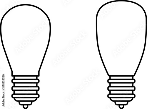 idea sign icon set. Types of light bulbs, Bulb icon collection Vector.