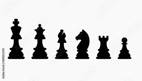 chess pieces on white