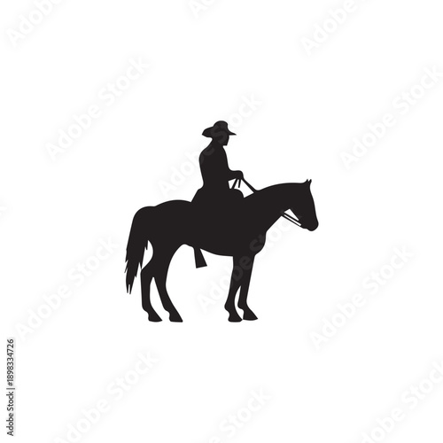 Silhouette of cowboy riding horse western cowboy hat saddle cowboy boots western style cowboy