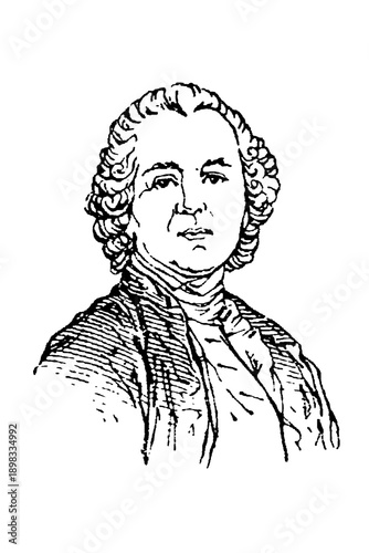 Photography Christoph Willibald Gluck (1714–1787), classical composer and operatic reformer, shown in period attire, old vintage illustration, 1897