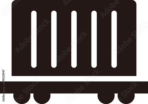 Logistics Box and Shipping Container Icon for Transport and Supply Chain Design