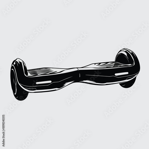 Black hoverboard with sleek design for urban commuting and recreational use