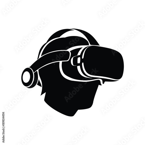 A person wearing a virtual reality headset exploring immersive digital worlds