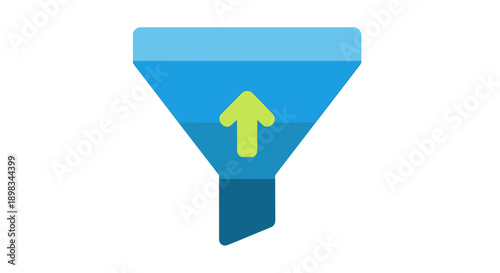 Blue Filter Funnel with Up Arrow Icon on isolated white background Free Download Blue Filter Funnel with Up Arrow Icon on isolated white background - GFXLoad