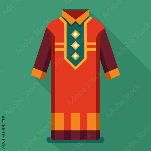 Traditional Red Kurta Men's Ethnic Clothing