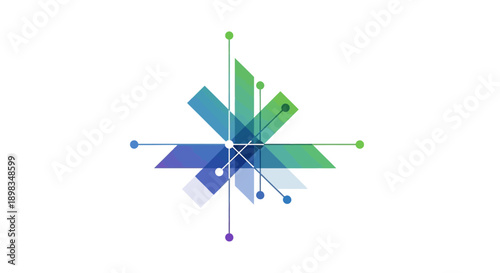 Abstract Geometric Design with Lines and Shapes Displaying a Modern and Technical Appearance