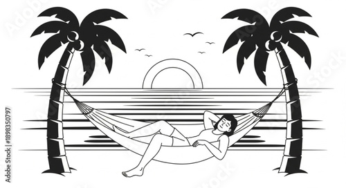 woman on hammock