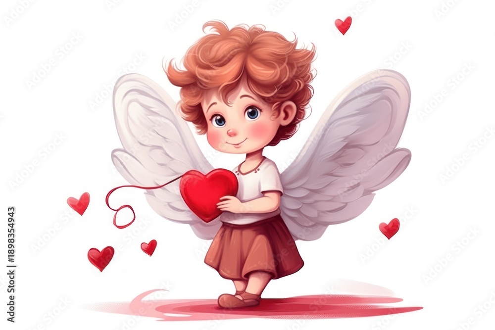 Obraz premium Cartoon cupid valentine's day representation.