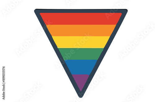 Vibrant Rainbow Triangle Symbol Celebrating Diversity and Inclusion