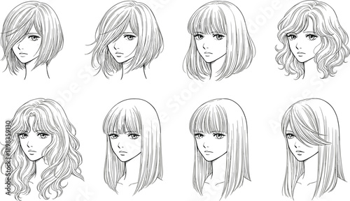 Abstract gothic silhouette of a woman with long flowing hair, surreal black ink splatter illustration of a ghostly female figure