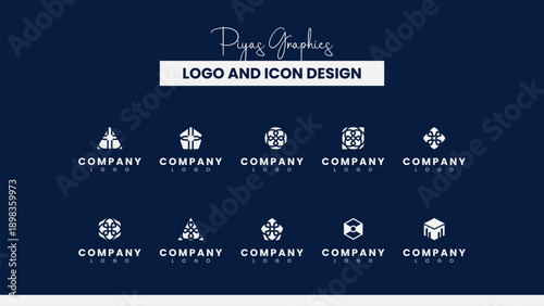 Abstract Geometric Logo And Icon Design Set