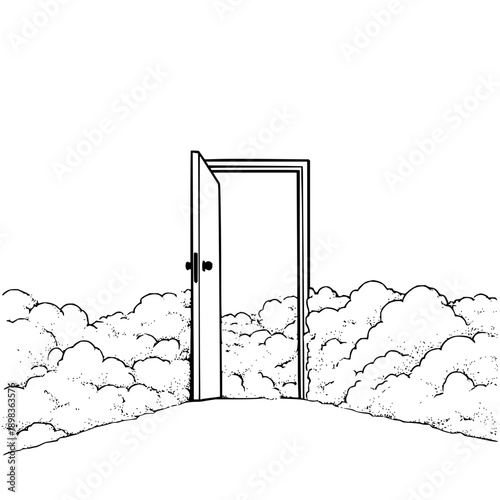 Open Door to Heavenly Clouds