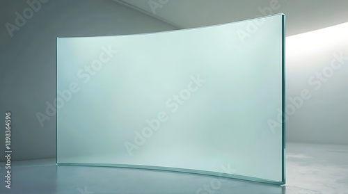 Wallpaper Mural Curved Glass Panel in Modern Room Torontodigital.ca