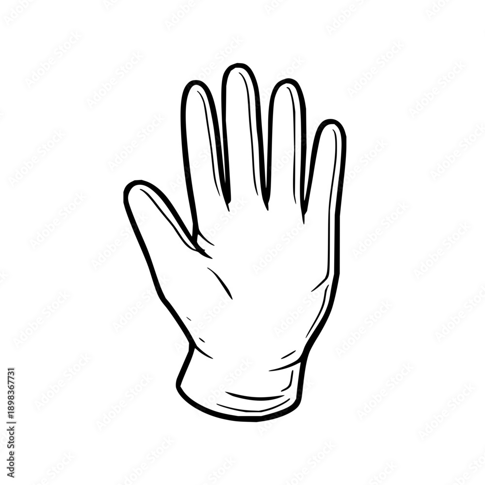 Obraz premium Hand Waving Isolated on White Background