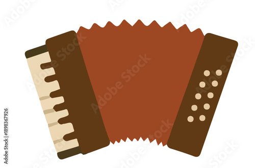 Vintage Accordion Illustration for Music and Art Projects