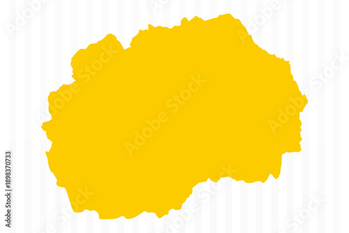 High Quality Yellow Macedonia Map