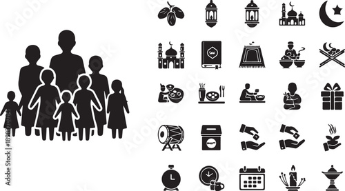 Abstract shapes and forms create a striking black silhouette high quality