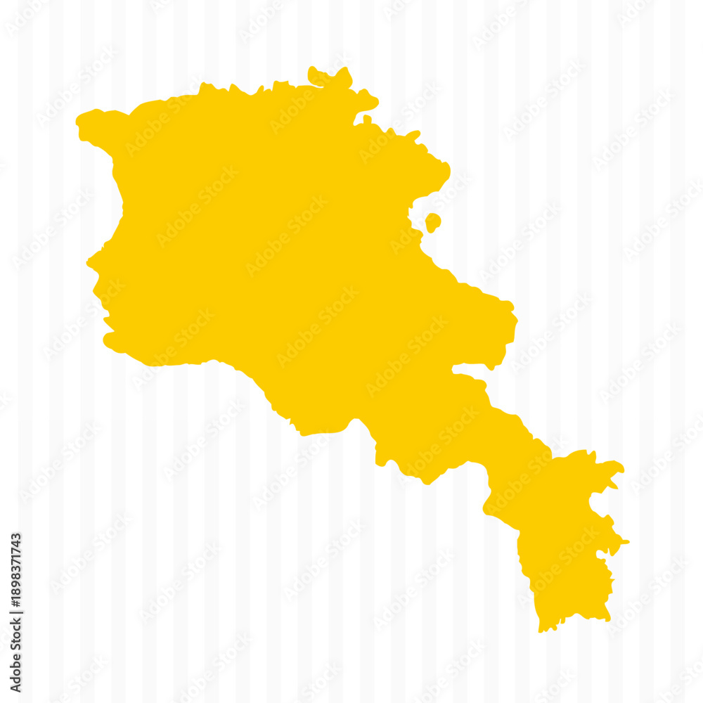 Obraz premium High Quality Yellow Armenia Map