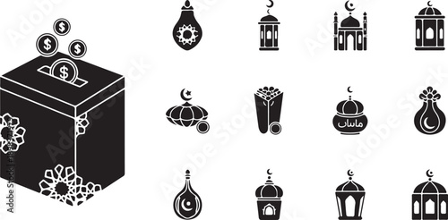 Abstract geometric patterns with a dark contrasting rectangular silhouette high quality