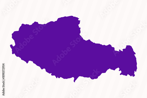 Purple Editable Tibet Simple Map