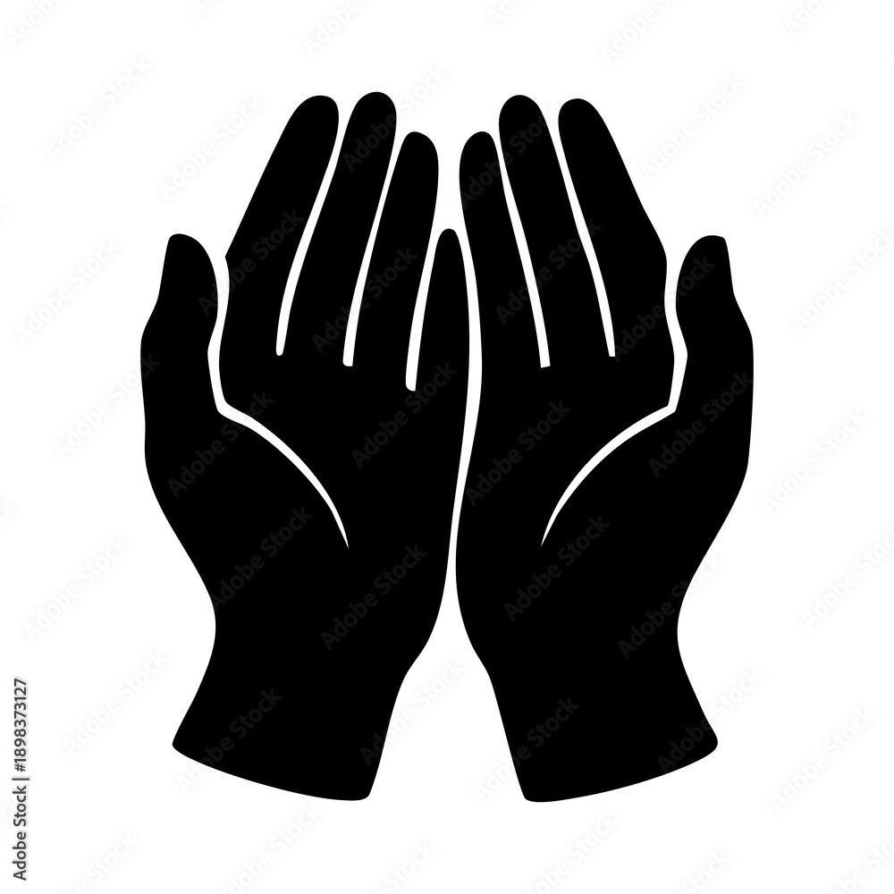 Obraz premium silhouette of praying hands