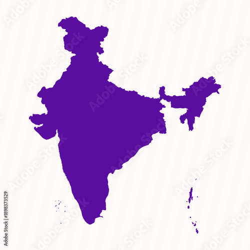 Purple Editable India Simple Map
