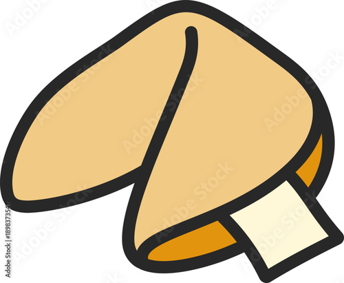 Fortune Cookie Filled Line Icon