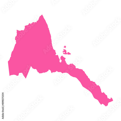 Vector Editable Pink Eritrea Simple Map