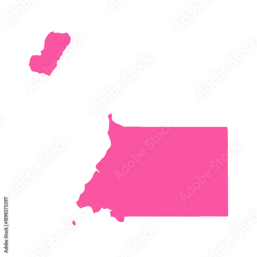 Vector Editable Pink Equatorial Guinea Simple Map