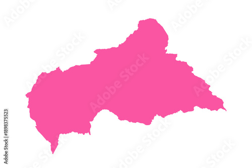 Vector Editable Pink Central African Republic Simple Map