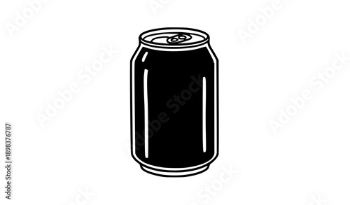 Hand Drawn Red Soda Can Clipart Symbol Aluminium Beverage Vector