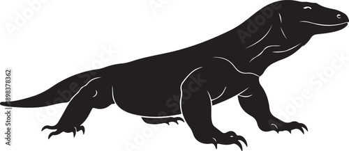 Komodo Dragon Silhouette Vector