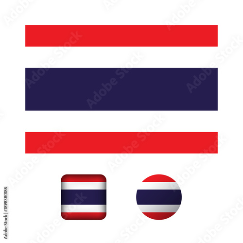 Free Download Thailand Flag Flat Icons Collection - GFXLoad