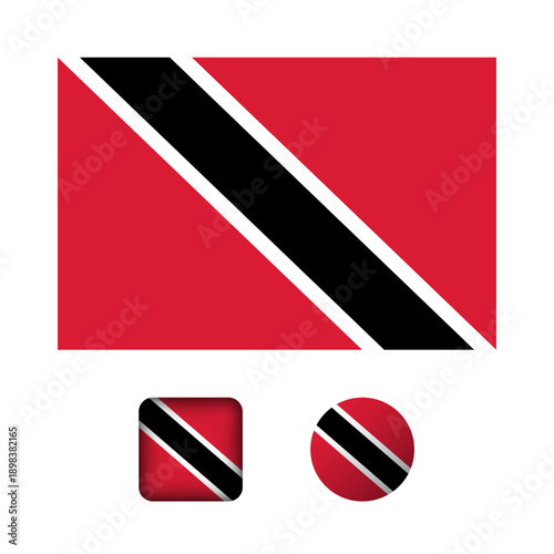 Trinidad and Tobago Flag Flat Icons Collection Free Download Trinidad and Tobago Flag Flat Icons Collection - GFXLoad