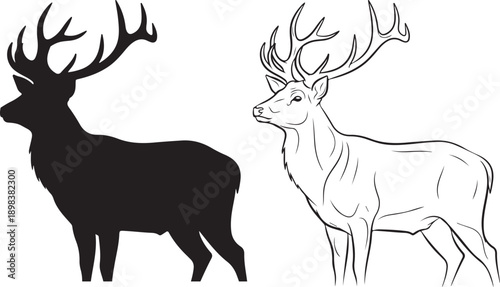 deer silhouette vector