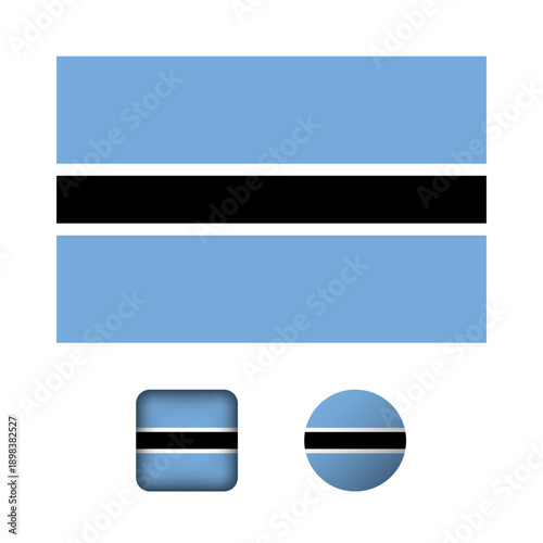 Free Download Botswana Flag Flat Icons Collection - GFXLoad