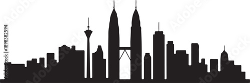 Kuala Lumpur City Skyline Vector
